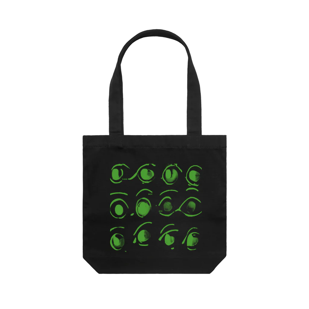 Flood Into / Screen Printed Black Tote Bag