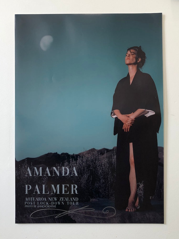 Amanda Palmer Aotearoa Post-Lockdown Tour SIGNED A2 Poster